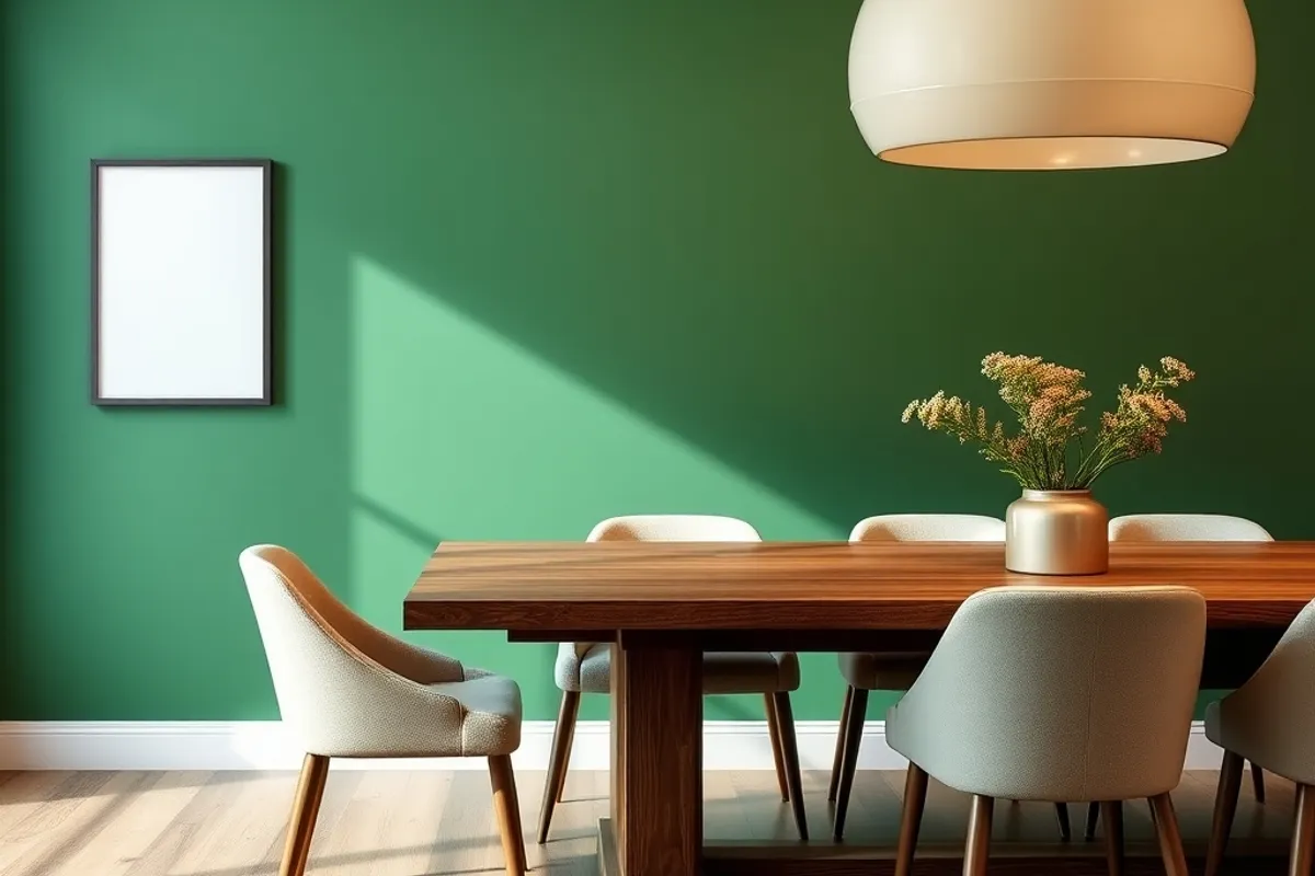 Roller applying warm white paint to a smooth wall